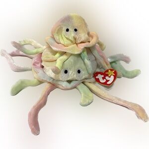 Ty Goochy Jellyfish Beanie Baby & McDonald’s Teenie Beanie Pastel Vintage